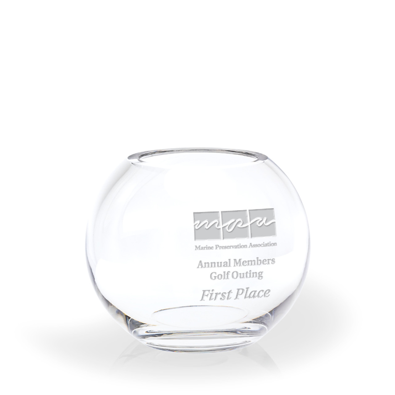 Nevah Lead Crystal Rose Bowl - Medium